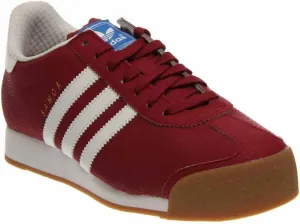 adidas Originals Men's Samoa Retro Sneaker Shoe, Collegiate Burgundy/Running White/Metallic/Gold, 10 M US