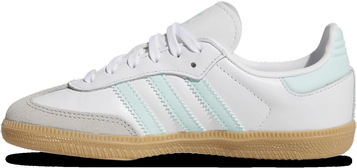 Adidas Originals Samba - Boys' Preschool (JP5485, White/Semi Flash Aqua/Gum)