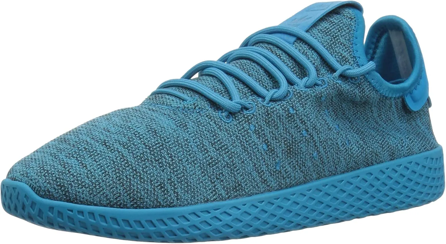 adidas Originals Unisex-Kid's PW Tennis HU Running Shoe, Bold Aqua/Bold Aqua/Chalk White, 7 M US Big Kid