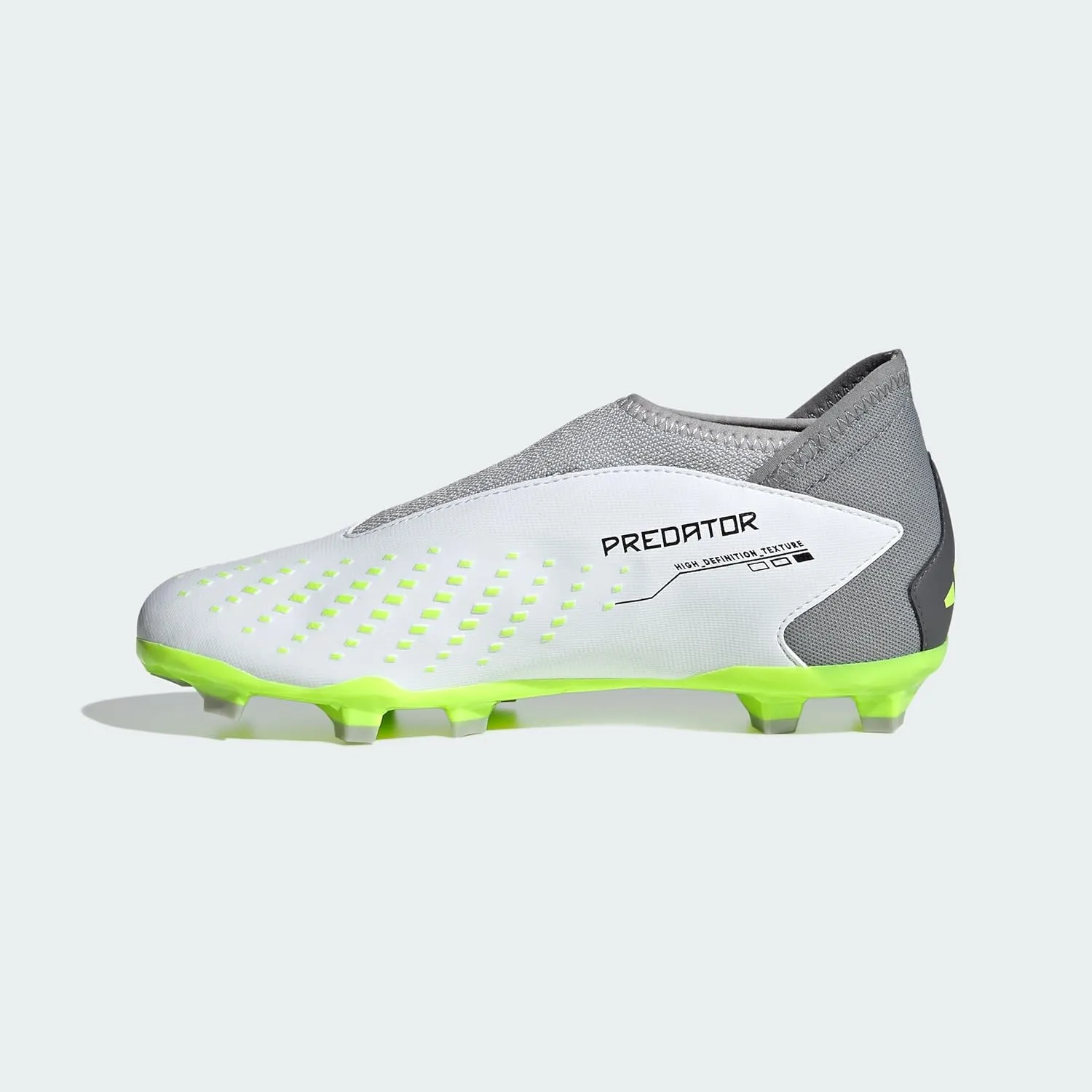 adidas Predator Accuracy.3 Laceless Firm Ground Football Shoes, FTWR White/core Black/Lucid Lemon, 10.5 UK Kids