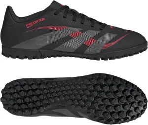 adidas Unisex Predator Club Turf Football Boots Football Boots, Core Black Grey Four Lucid Red, 10