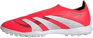 adidas Unisex Predator League Laceless Turf Football Boots Football Boots, Lucid Red Cloud White Core Black, 10