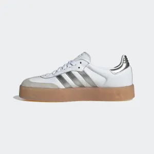 adidas Women's Ftwwht/Silvmt/Gum3 SAMBAE W FTWR whiteSilver met./Gum 3 7.5 US