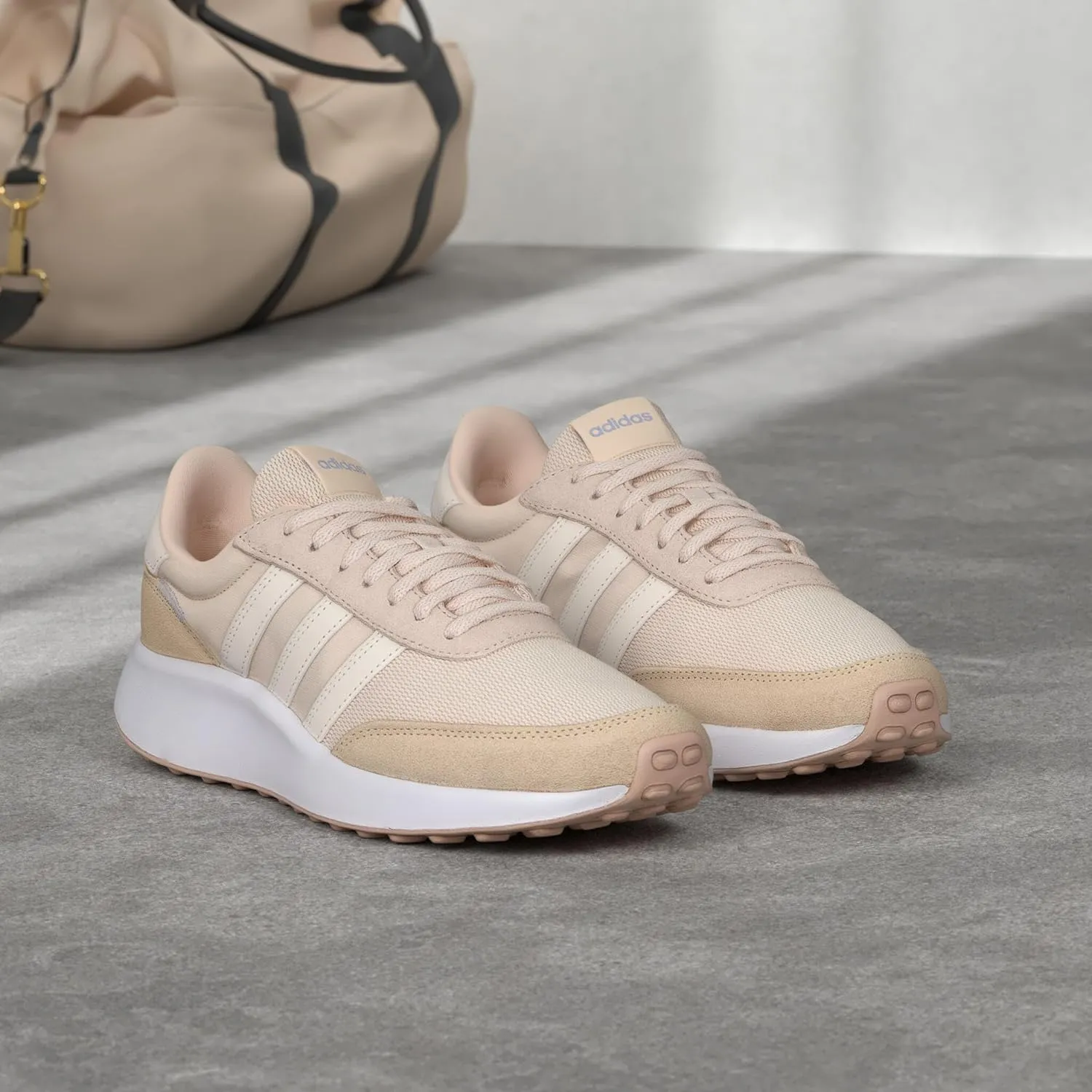 adidas Womens Run 70S Lace Up Sneakers Shoes Casual - Off White, White