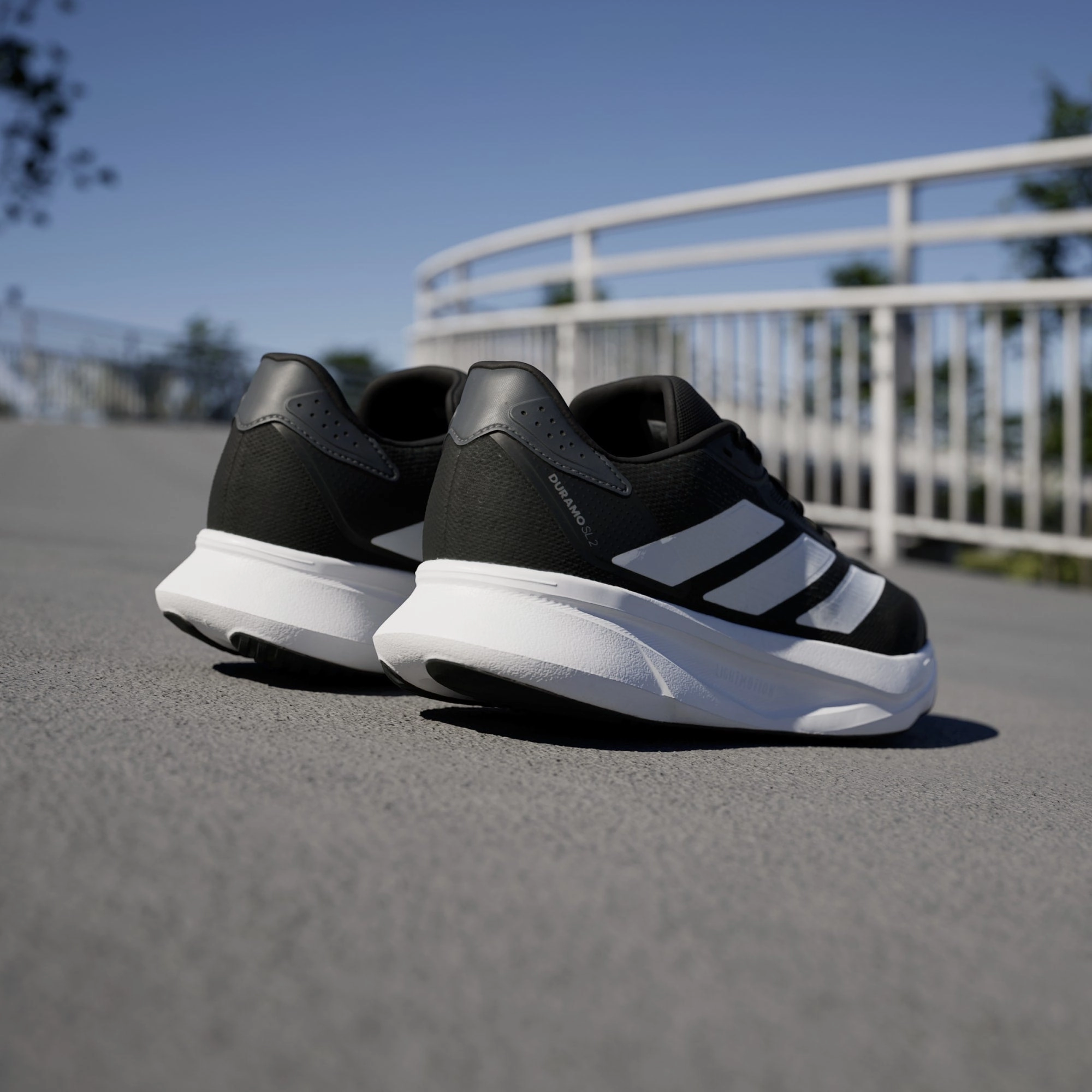 ADIDAS MEN'S DURAMO SL 2 BLACK/WHITE RUNNING SHOES