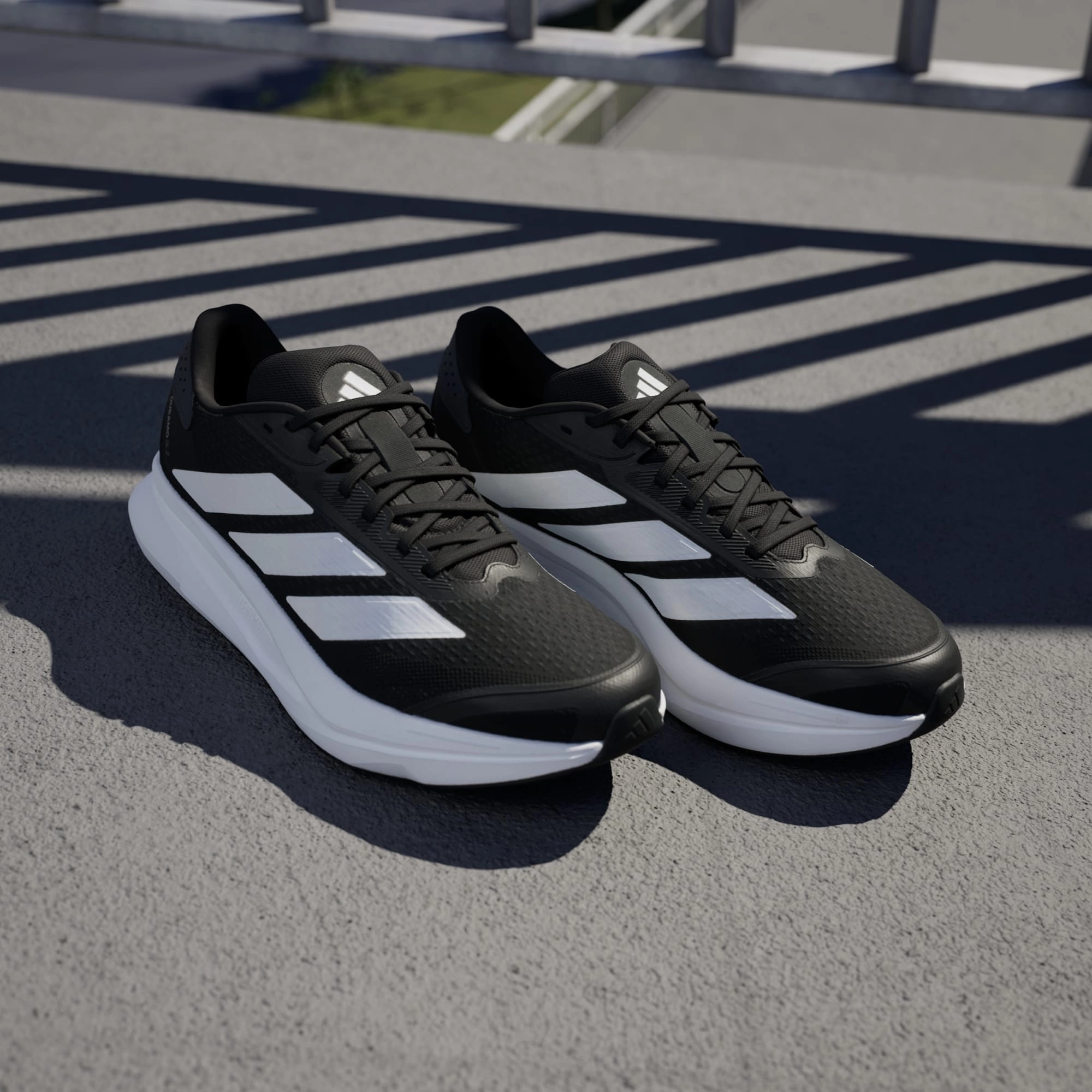 ADIDAS MEN'S DURAMO SL 2 BLACK/WHITE RUNNING SHOES