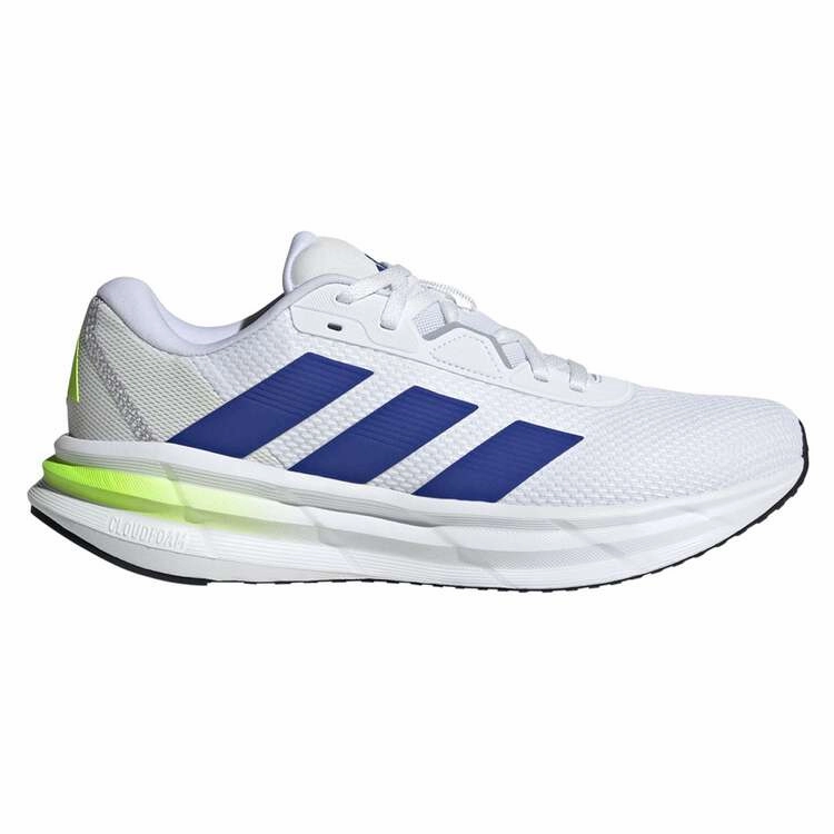 ADIDAS MEN'S GALAXY 7 WHITE/BLUE/LEMON RUNNING SHOES