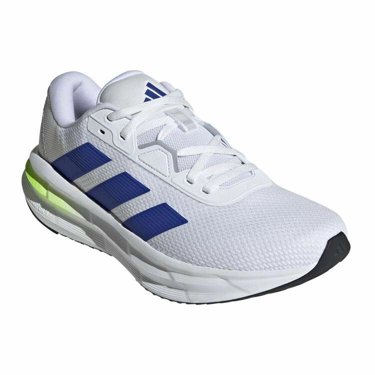 ADIDAS MEN'S GALAXY 7 WHITE/BLUE/LEMON RUNNING SHOES
