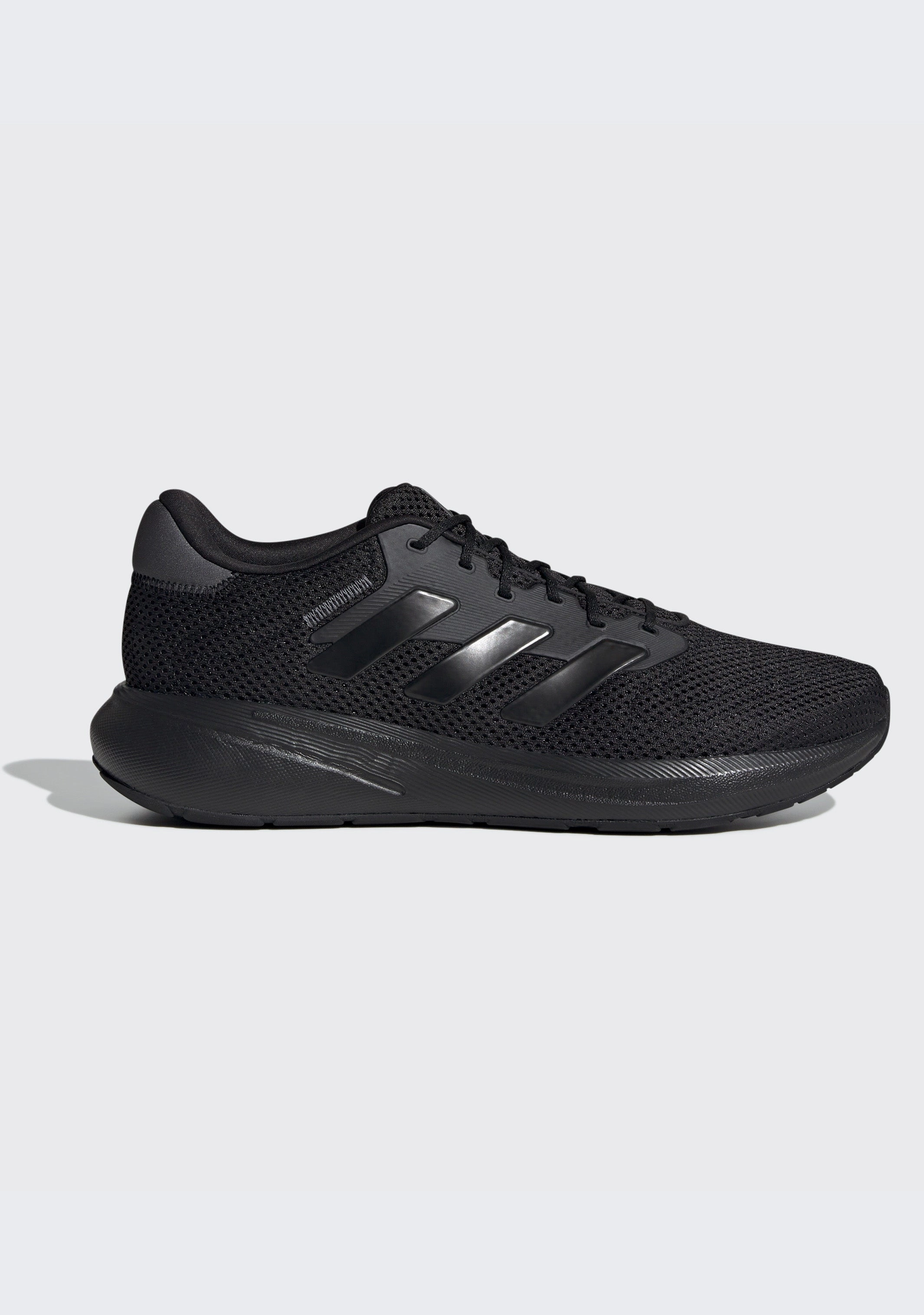 ADIDAS MEN'S RESPONSE RUN TRIPLE BLACK RUNNING SHOES