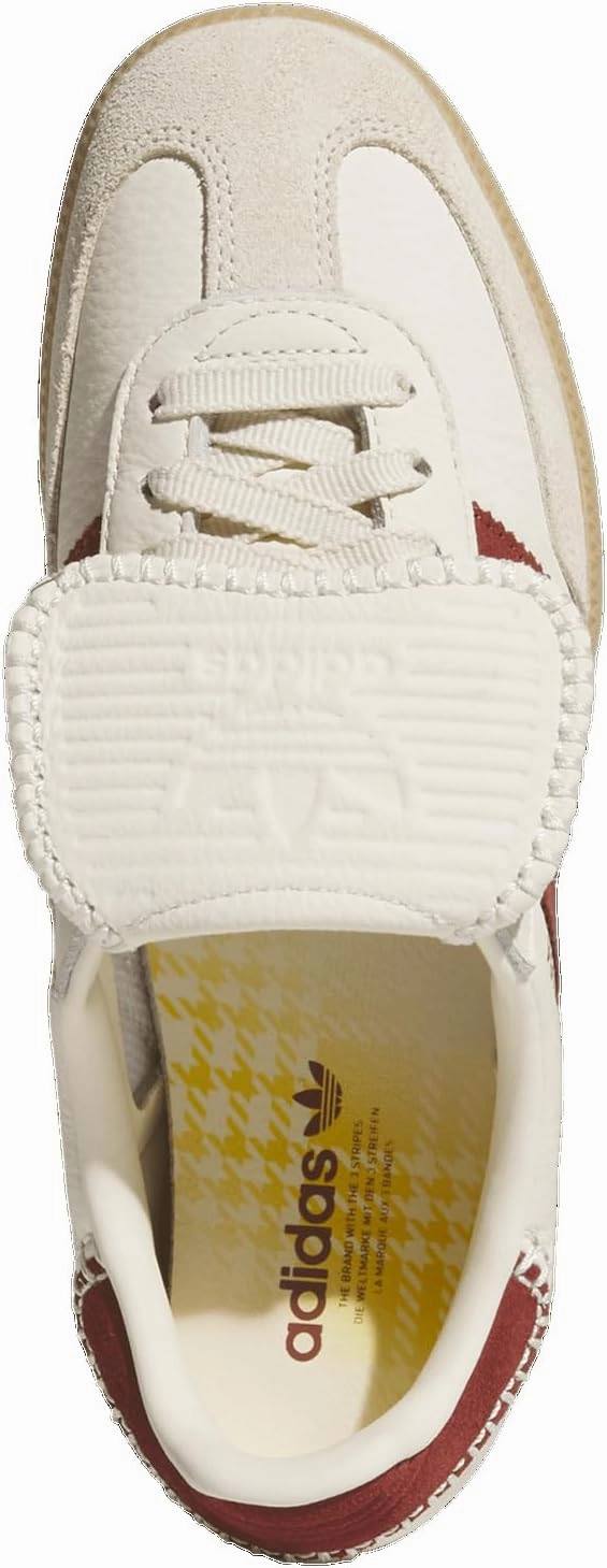 Adidas Orininals Samba Long Tongue - Women's (JS3541, Preloved Ruby/Wonder White/Gold)