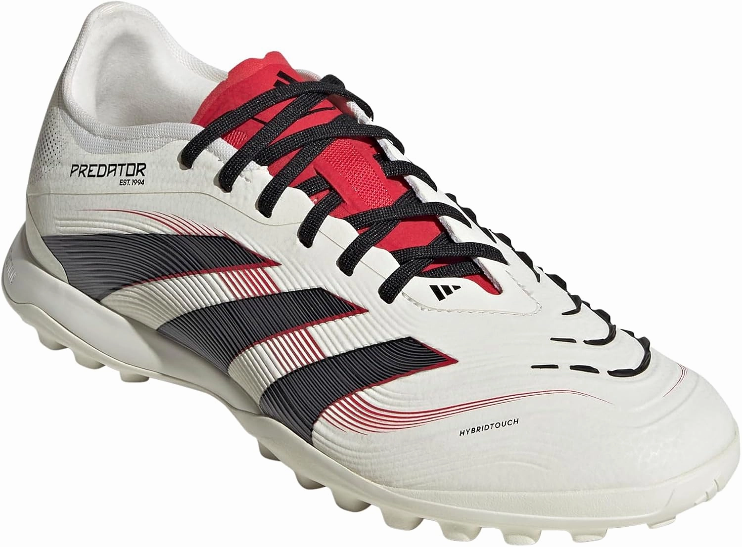 adidas Predator Pro Turf Soccer Shoes - Rubber Strikeskin Fins, HybridTouch Upper, Rubber Outsole, Sustainable Materials