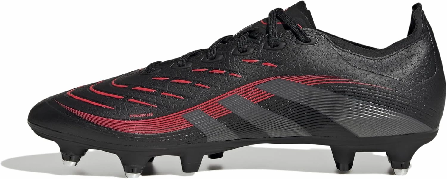 adidas Unisex Predator League Soft Ground Football Boots Football Boots, Core Black Grey Four Lucid Red, 10