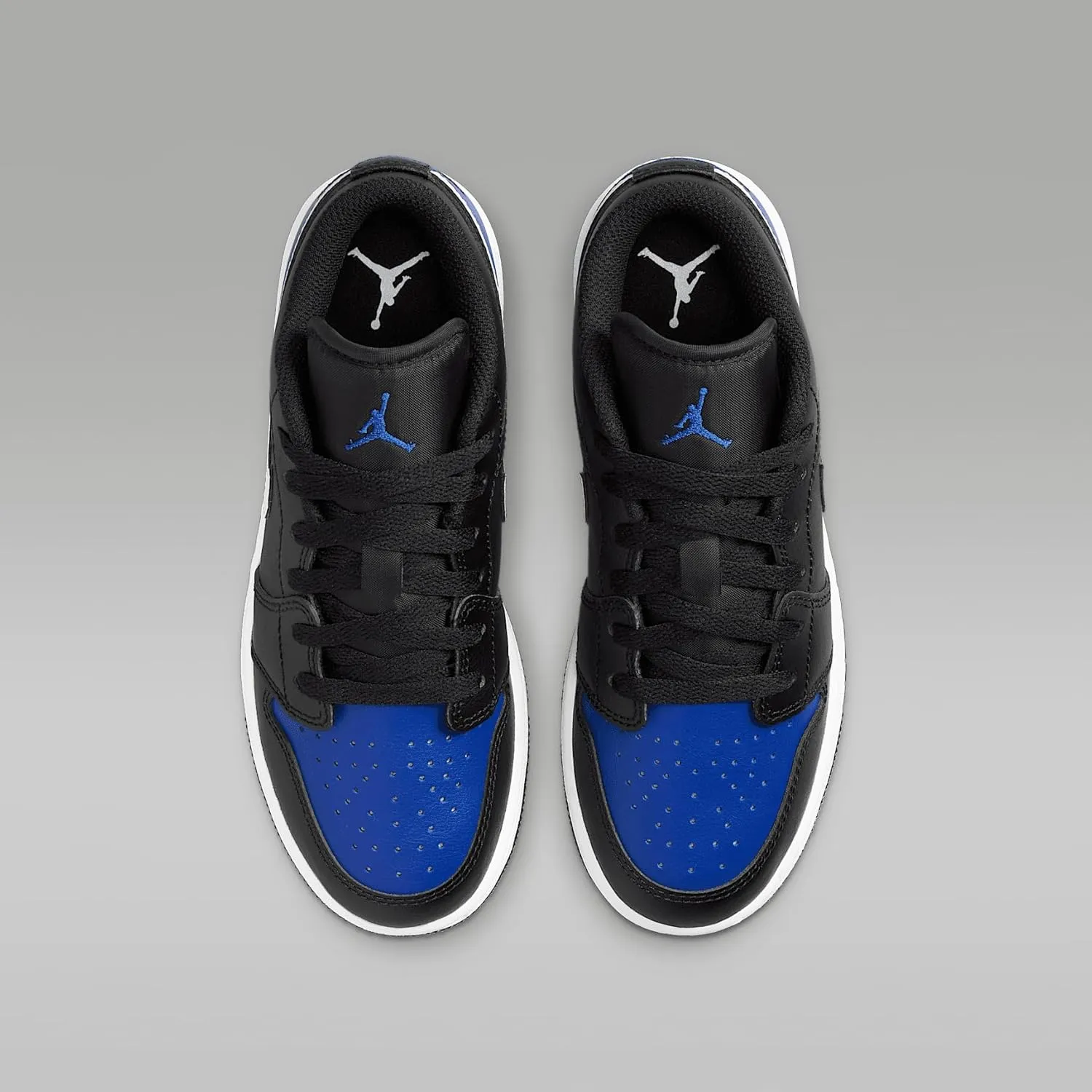 Air Jordan 1 Low Big Kids' Shoes (553560-042, Black/Game Royal/White)