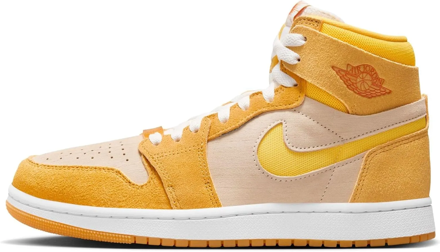 Air Jordan 1 Zoom CMFT 2 Women's Shoes (FJ5743-700, Yellow Ochre/Pale Vanilla/Safety Orange) Size 6.5