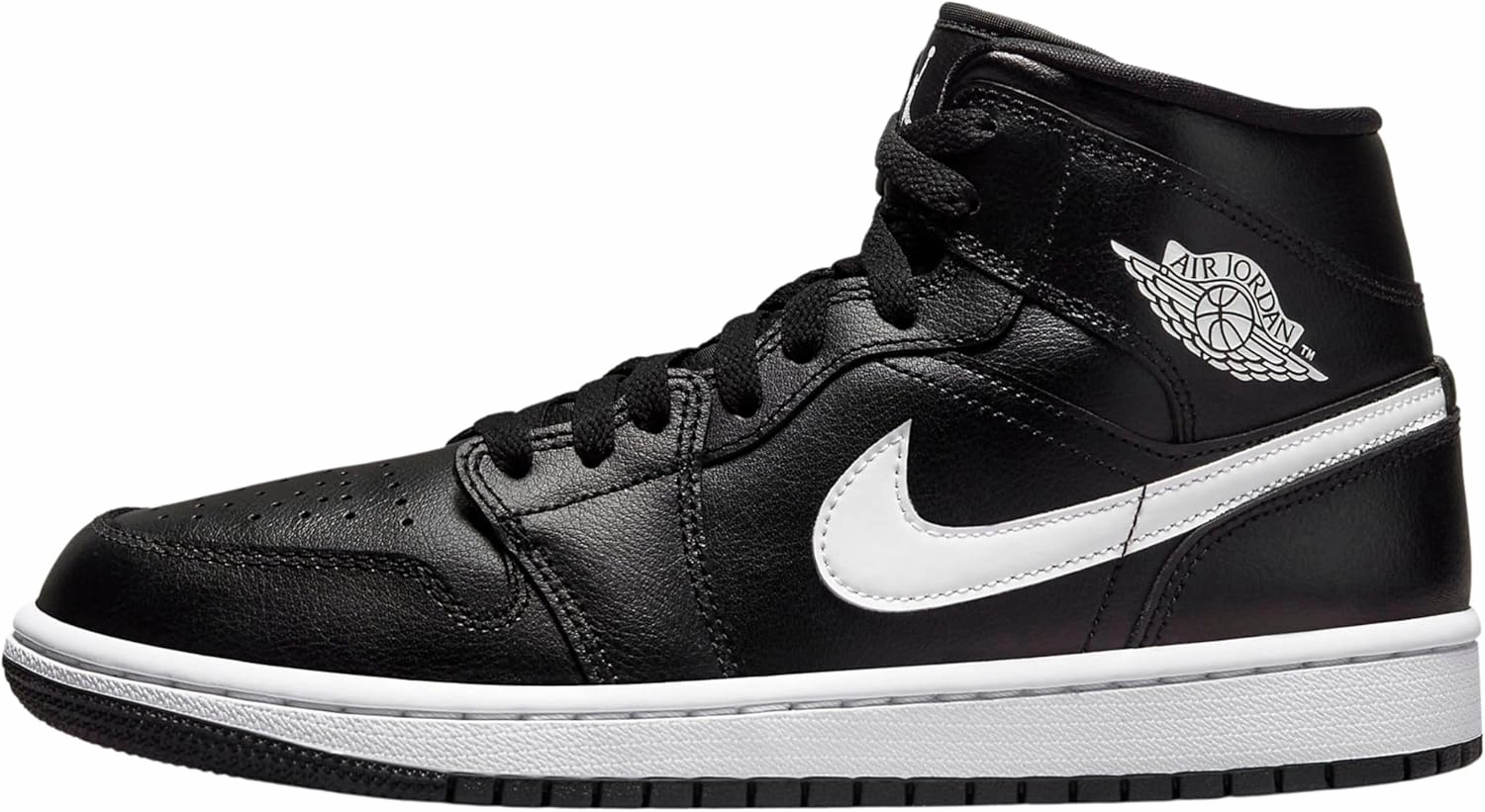 Air Jordan 1 Mid Women's Shoes (DV0991-001, Black/Black/White) Size 11