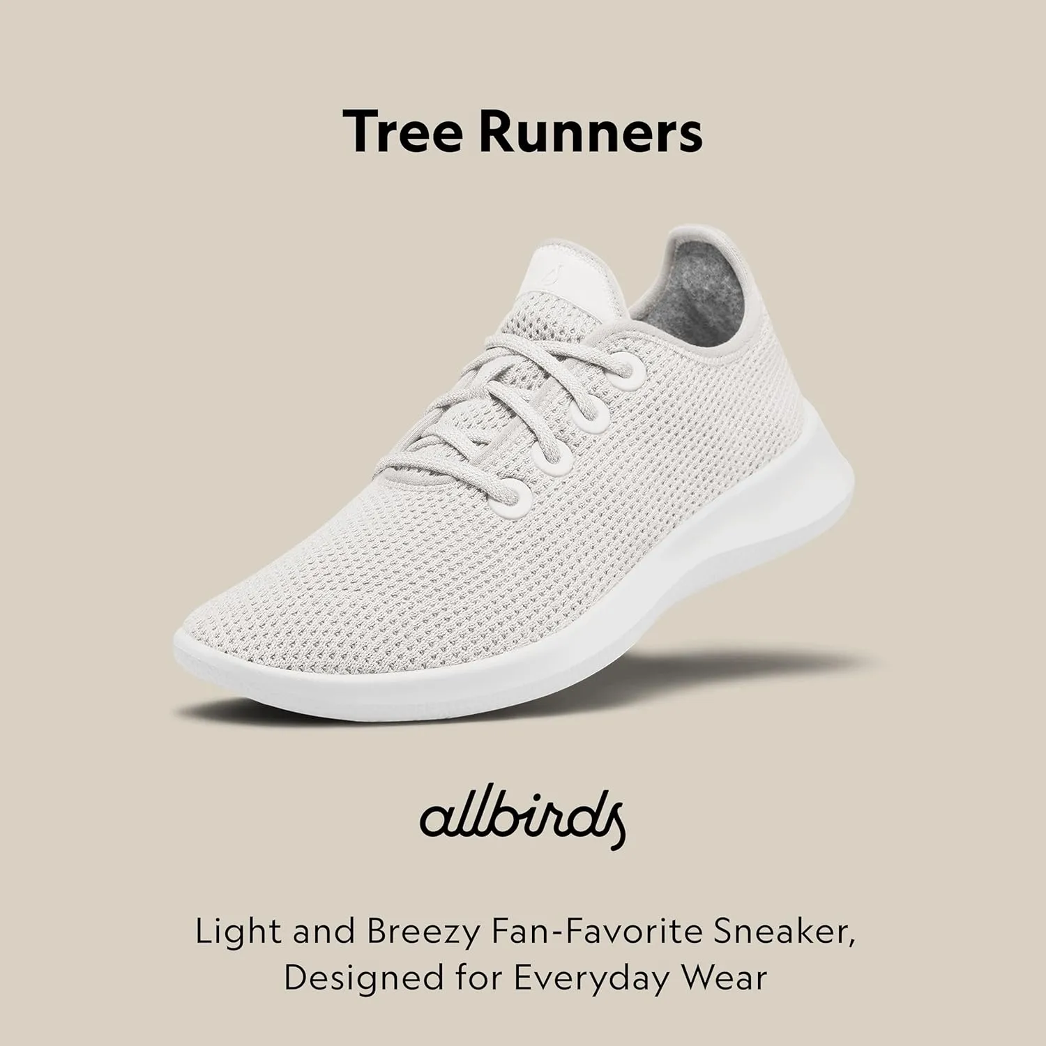 Allbirds Women??s Tree Runners Everyday Sneakers, Machine Washable Shoe Made with Natural Materials