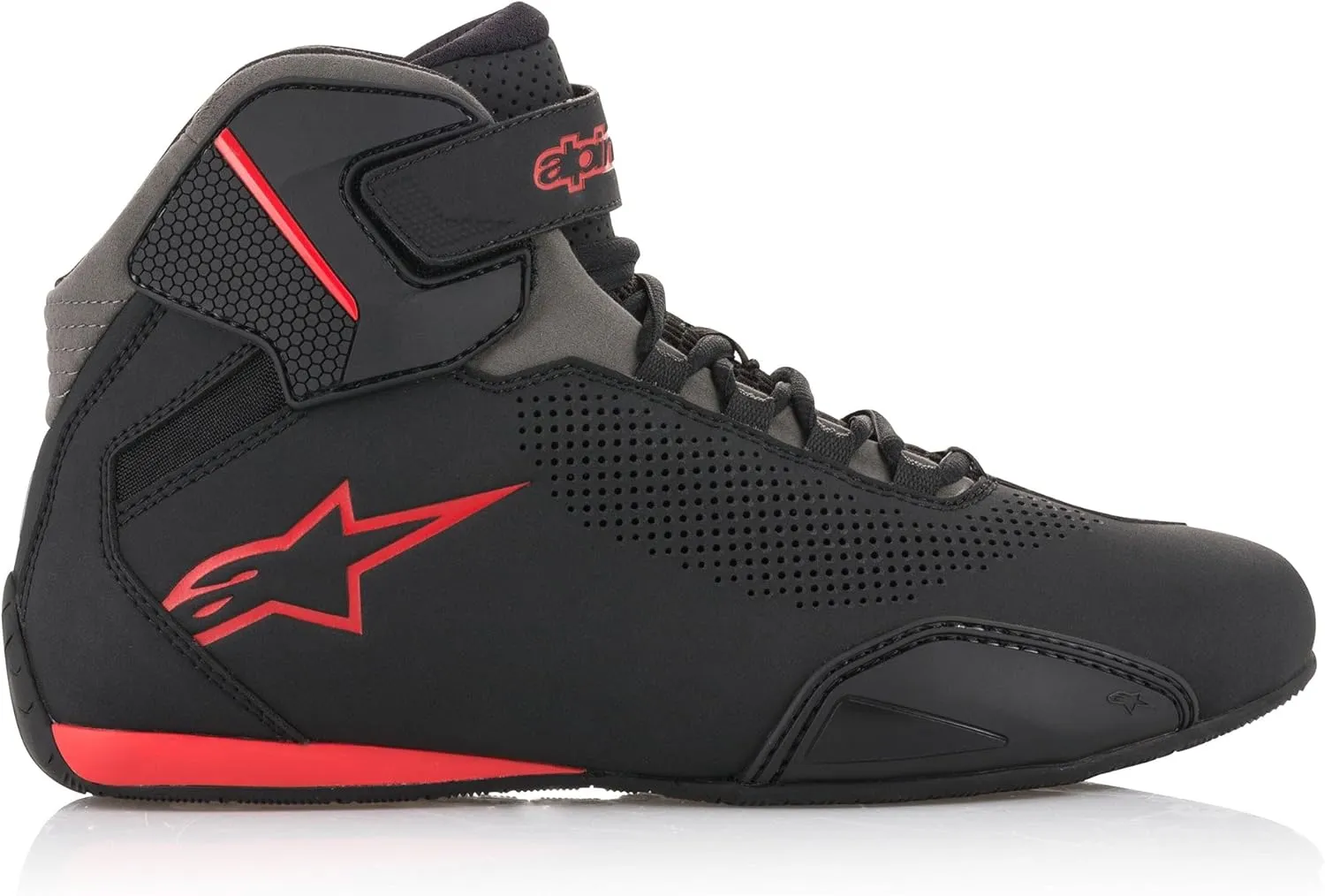 Alpinestars 25156181319 Sektor Vented Shoes - Black/Gray/Red - 9
