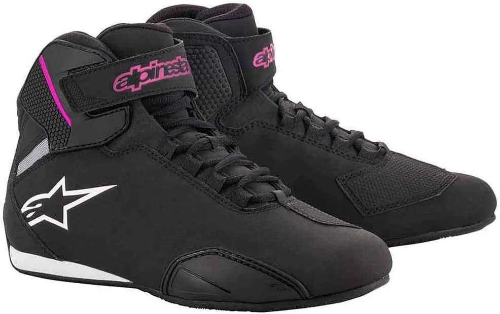 Alpinestars Women's Stella Sektor Shoes, Black/Fuchsia, 8