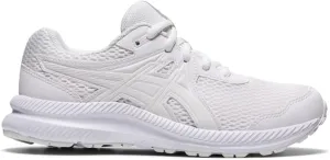 ASICS Kid's Contend 7 Grade School Running Shoes, 7, White/White