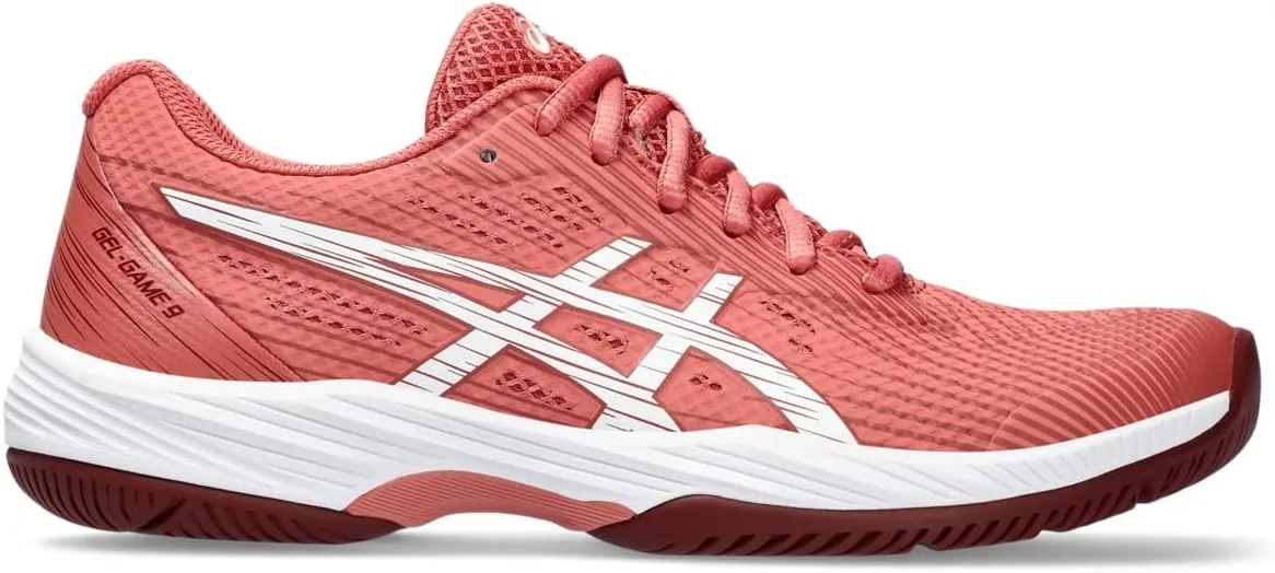 Asics Women's Gel-Game 9 Tennis Shoes, 8, Light Garnet/White
