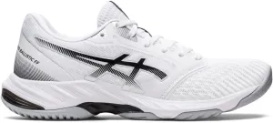 ASICS Women's Netburner Ballistic FlyteFoam 3 Volleyball Shoes, 9, White/Black