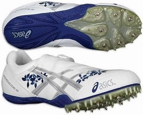 ASICS Women's Rocketgirl SP Field & Track Shoes White/Silver/Blue - GN556.0193