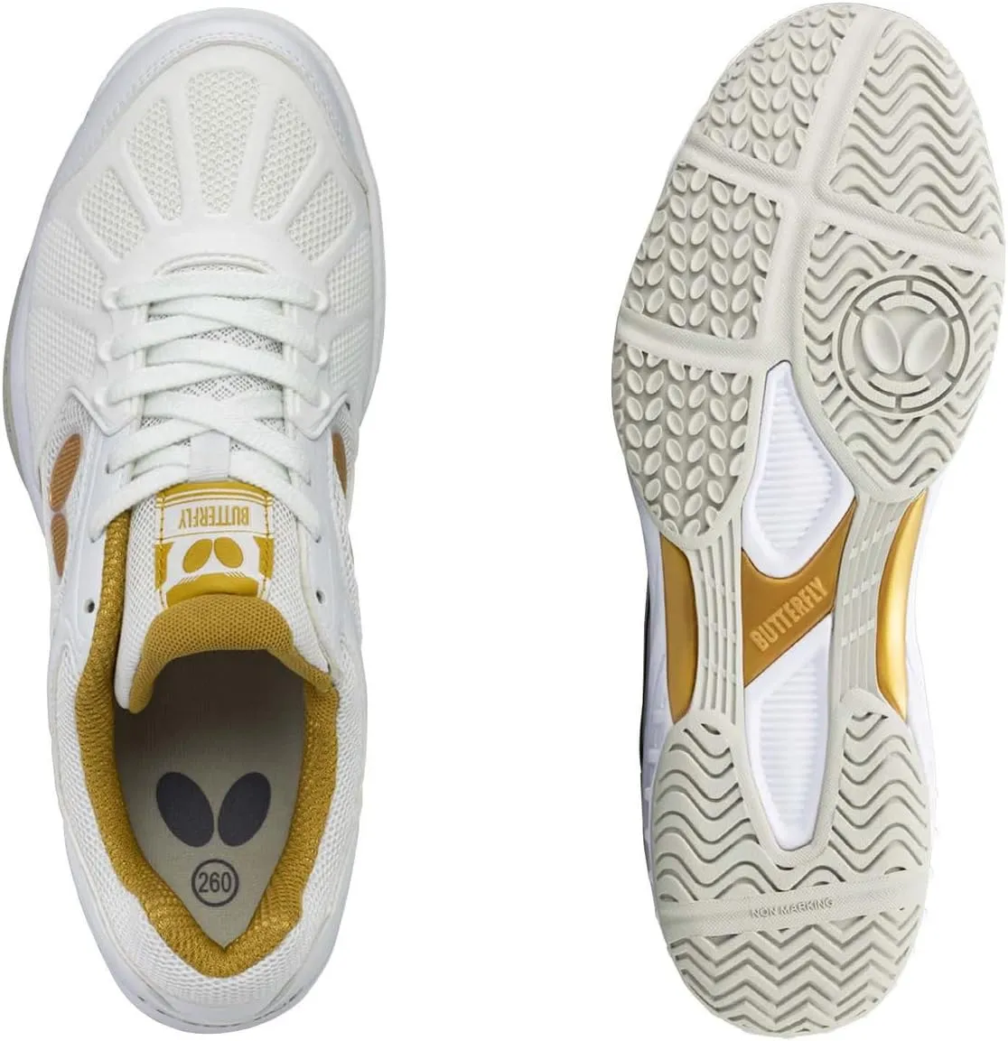 Butterfly Lezoline Rifones Shoes - Table Tennis Shoes for Men or Women - Athletic Support, Flexibility, Shock Absorbing Cushion, Gripping Ping Pong Shoe