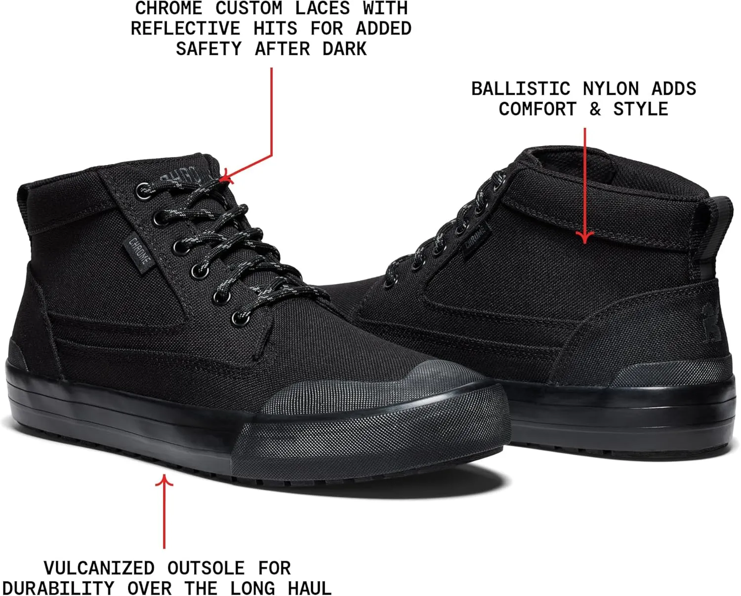 Chrome Industries 415 Nylon Boot for Men & Women  Water-Resistant Boots for Work & Casual Days
