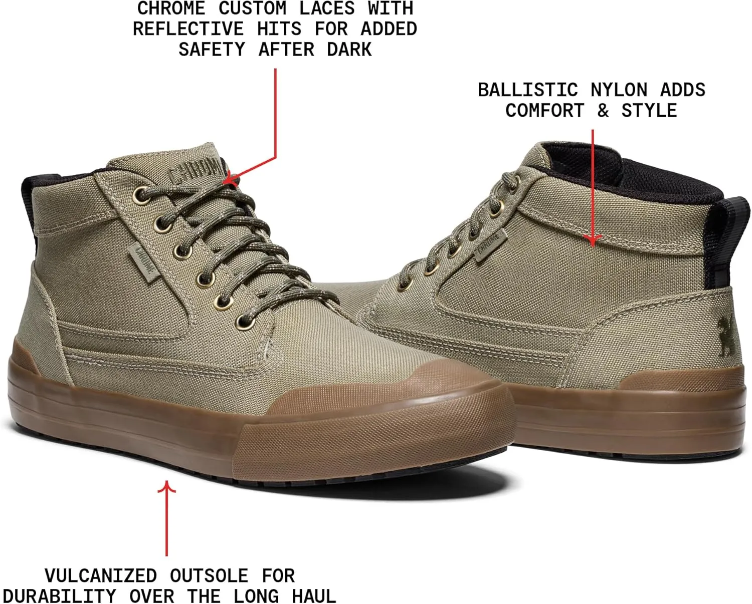 Chrome Industries 415 Nylon Boot for Men & Women  Water-Resistant Boots for Work & Casual Days
