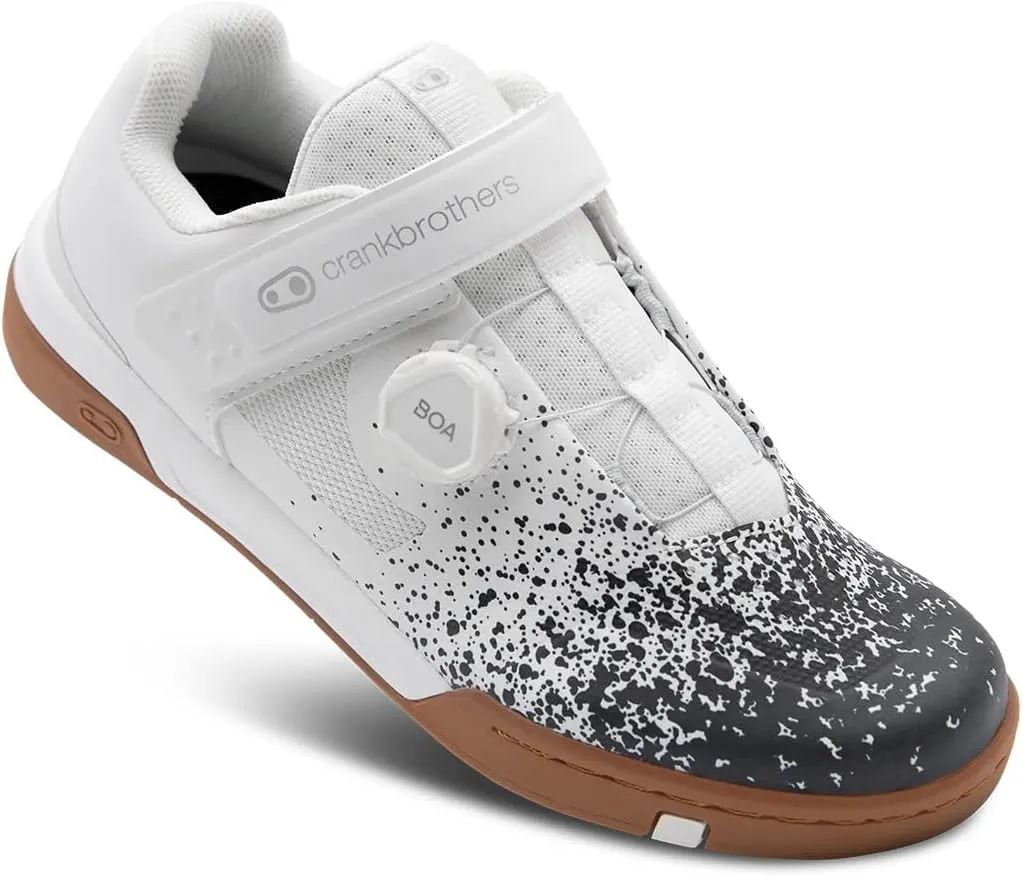 Crank Brothers Stamp BOA Shoes - Black/White - Gum - 11