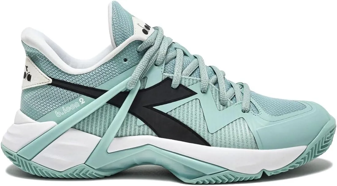 Diadora Women's B.Icon 2 W Clay Tennis Shoes, Surf Spray/Black, 6