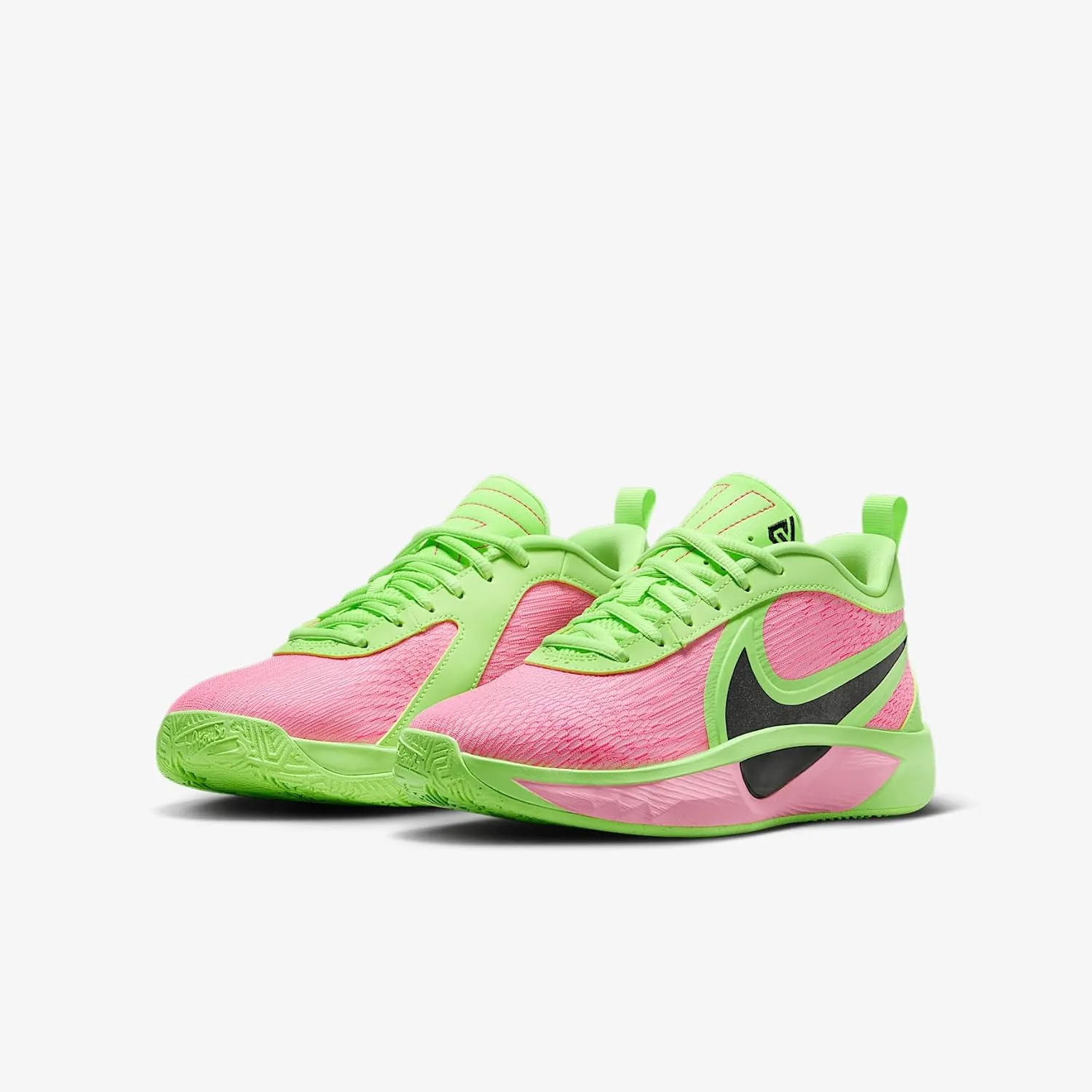 Giannis Freak 6 Big Kids' Basketball Shoes (FQ7378-301, Lime Blast/Hyper Pink/Iron Grey)