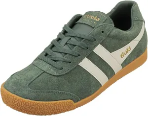 Gola Harrier Womens Classic Trainers in Green Off White