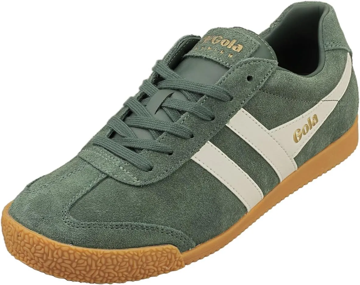 Gola Harrier Womens Classic Trainers in Green Off White