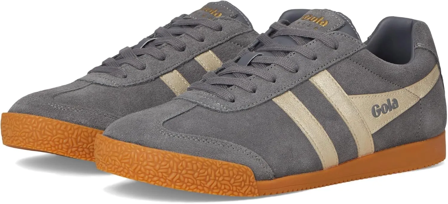 Gola Women's Harrier Mirror Sneaker, Ash/Gold/Gum, 7.5