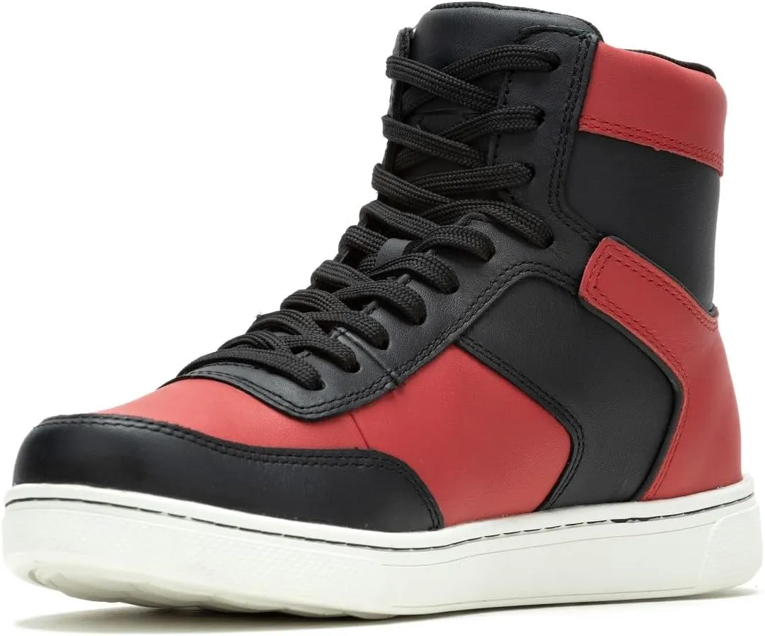 Harley-Davidson Women's Grady Ride 5.25" Red/Black Motorcycle Sneaker Boots D96305
