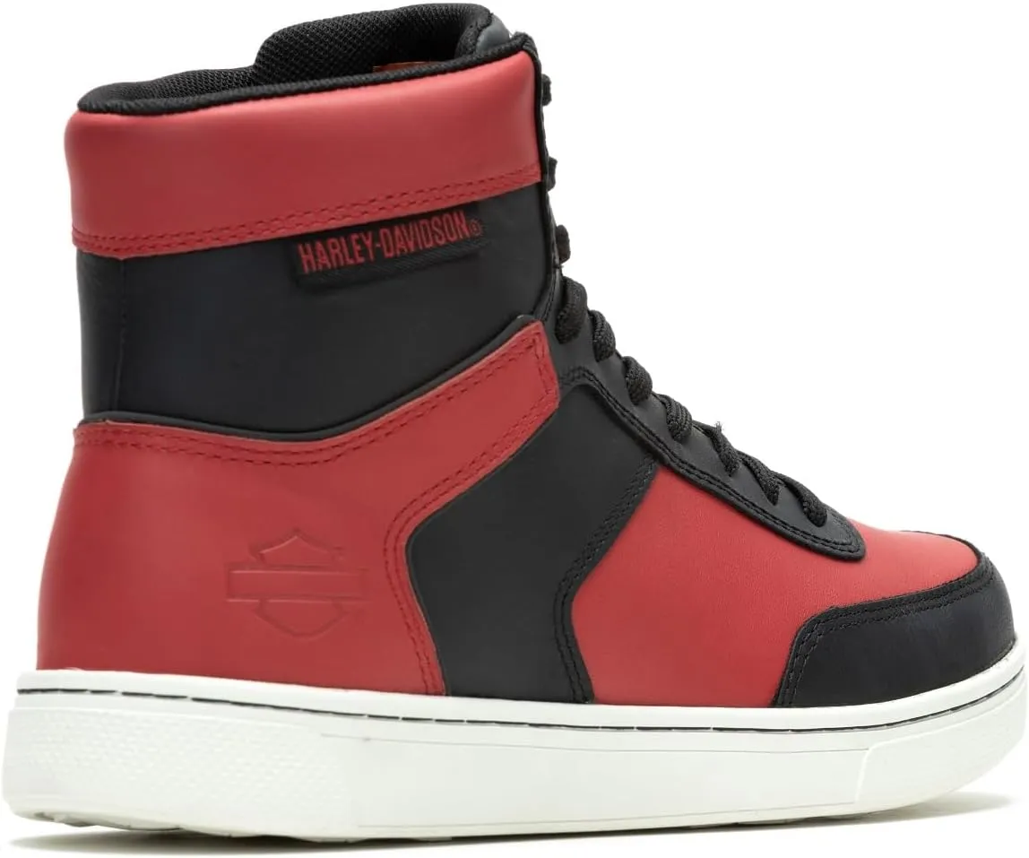 Harley-Davidson Women's Grady Ride 5.25" Red/Black Motorcycle Sneaker Boots D96305