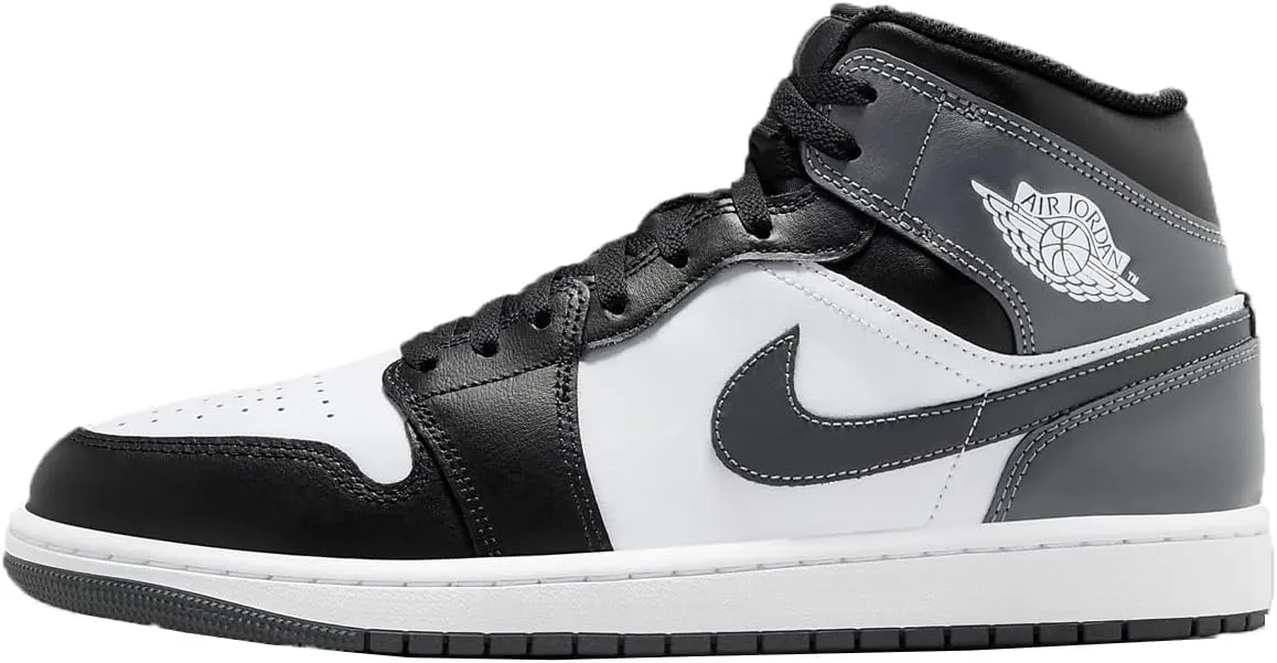 Jordan 1 Mid Little Kids' Shoes (DQ8424-001, Black/White/Iron Grey)