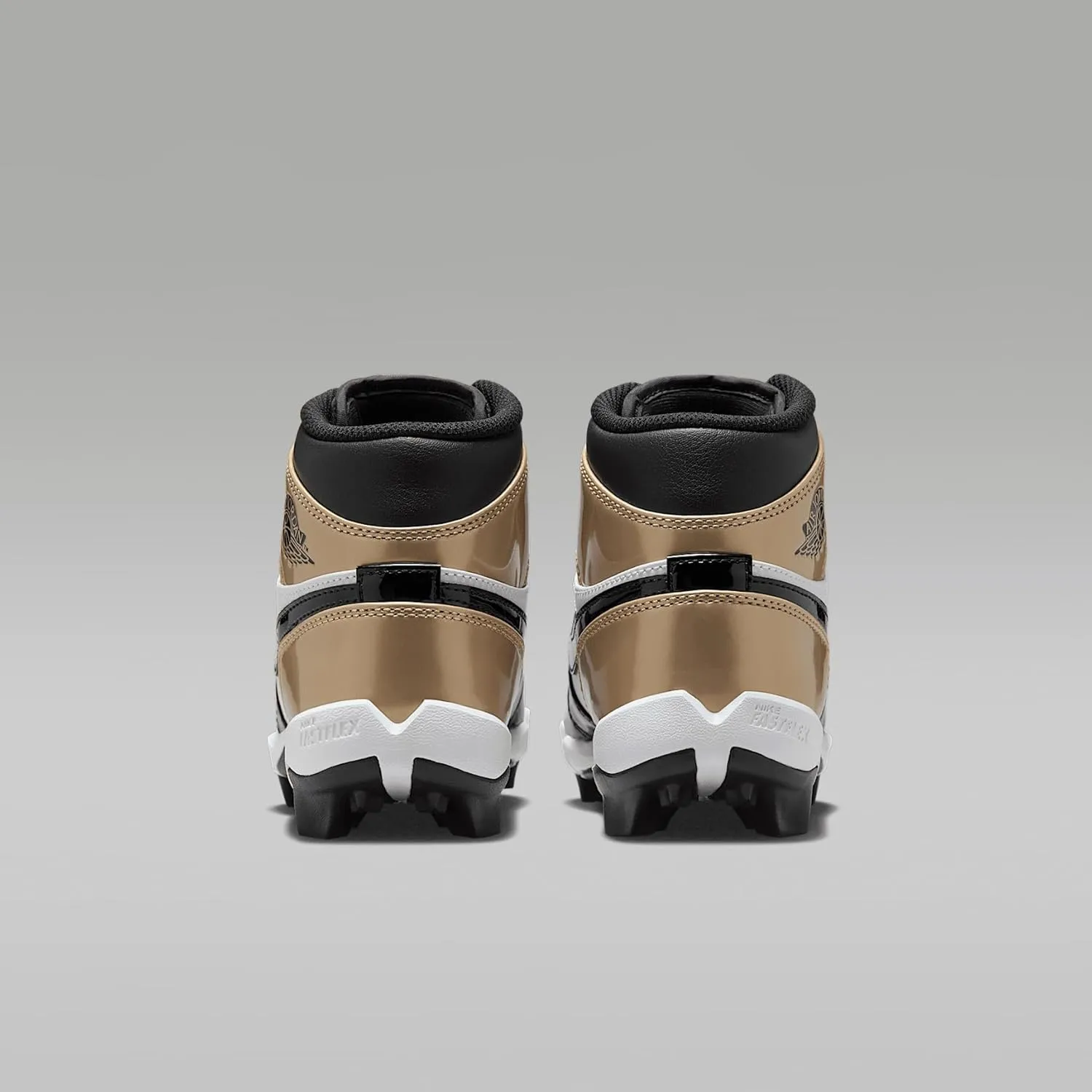 Jordan 1 Mid Little/Big Kids' Cleats (HF6883-701, Metallic Gold/White/Black)