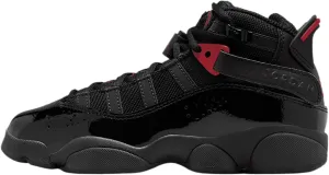 Jordan 6 Rings Big Kids' Shoes (323419-026, Black/Anthracite/Fire Red)