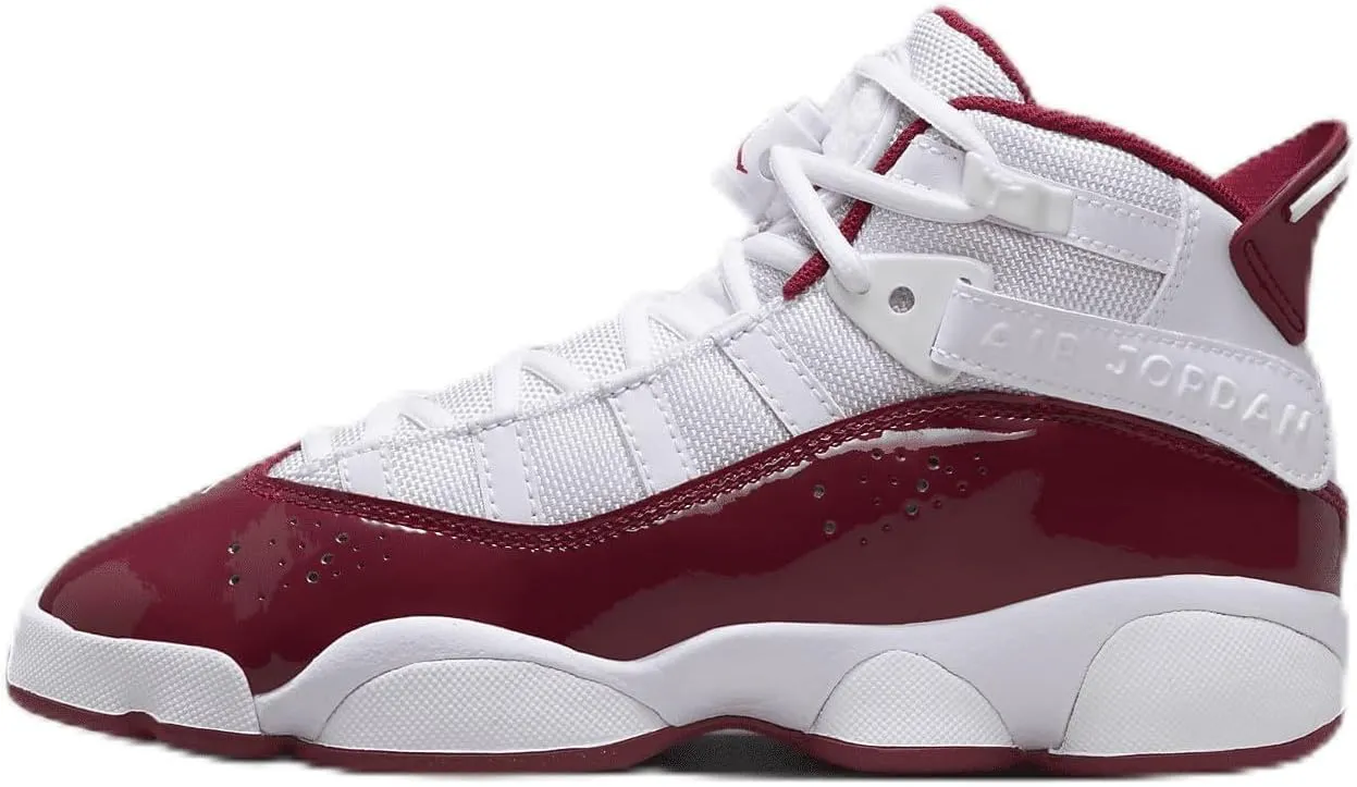 Jordan 6 Rings Big Kids' Shoes (323419-165, White/Team Red) Size 7