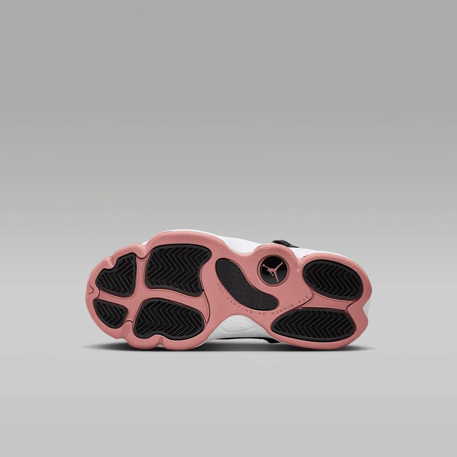 Jordan 6 Rings Little Kids' Shoes (323432-068, Black/White/Anthracite/Rust Pink)