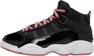 Jordan 6 Rings Little Kids' Shoes (323432-068, Black/White/Anthracite/Rust Pink)