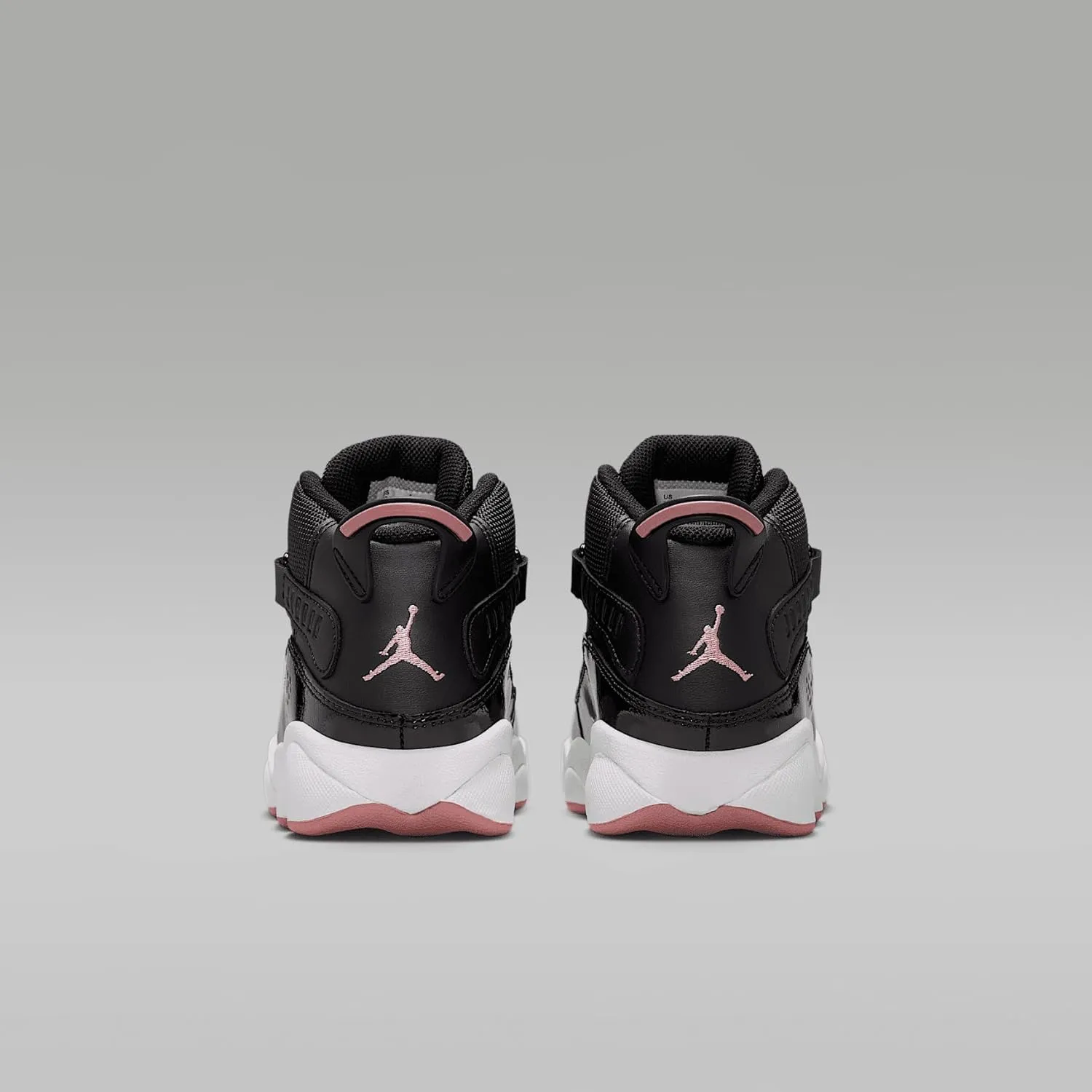 Jordan 6 Rings Little Kids' Shoes (323432-068, Black/White/Anthracite/Rust Pink)