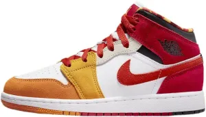 Jordan Boy's Air 1 Mid SE (Big Kid) Paprika/Cinnabar/Black/Canyon Gold 6 Big Kid M