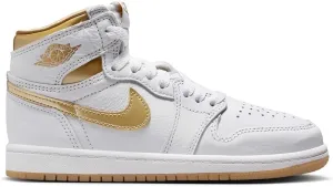 Jordan Little Kid's 1 Retro High OG White/Metallic Gold (FD2597 107) - 2