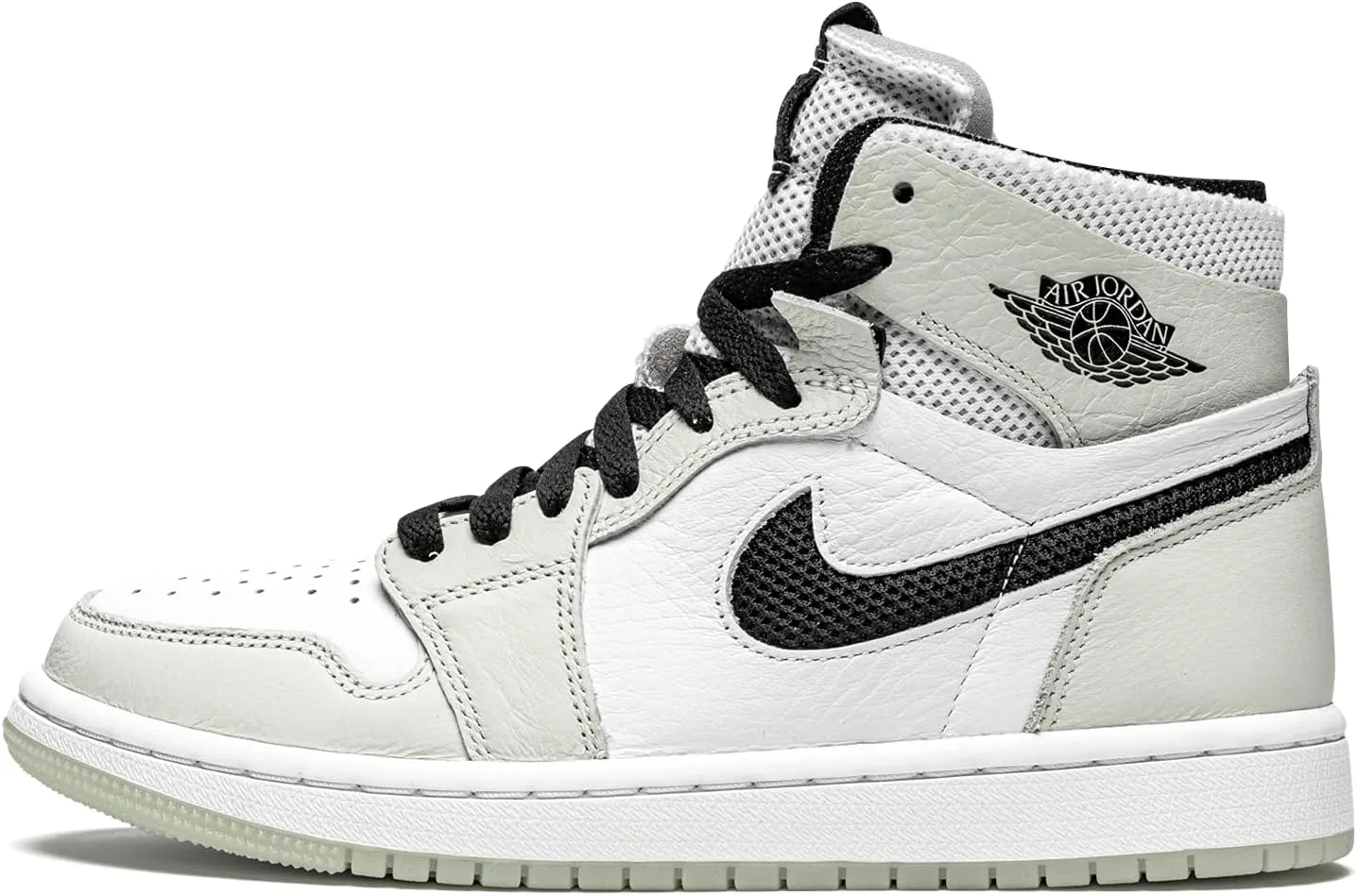 Jordan Nike Women's Wmns Air 1 Zoom CMFT Light Bone, Sea Glass/Black/White, 9.5W