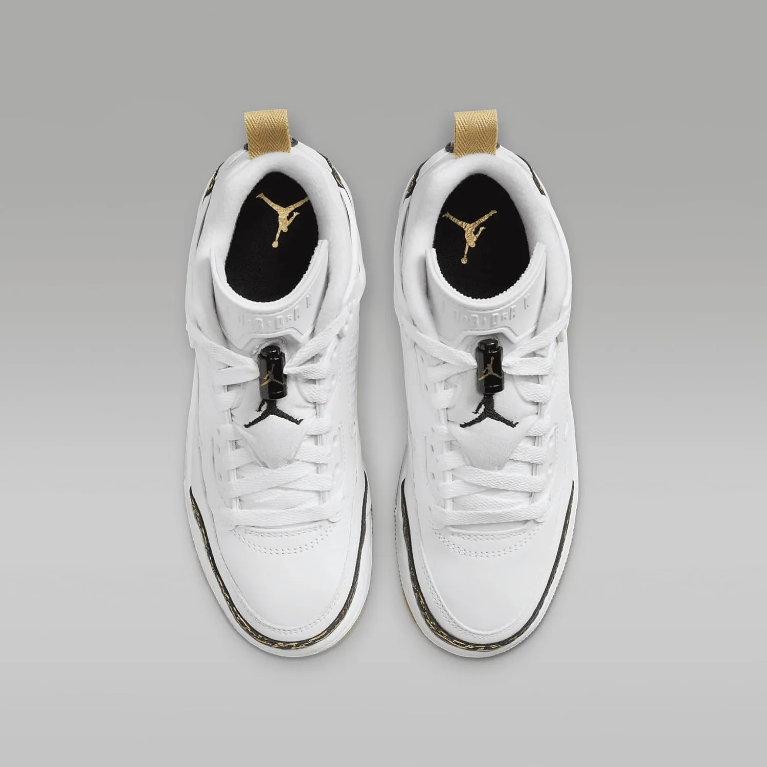 Jordan Spizike Low Big Kids' Shoes (HJ9022-100, White/Black-Metallic Gold-SAIL)