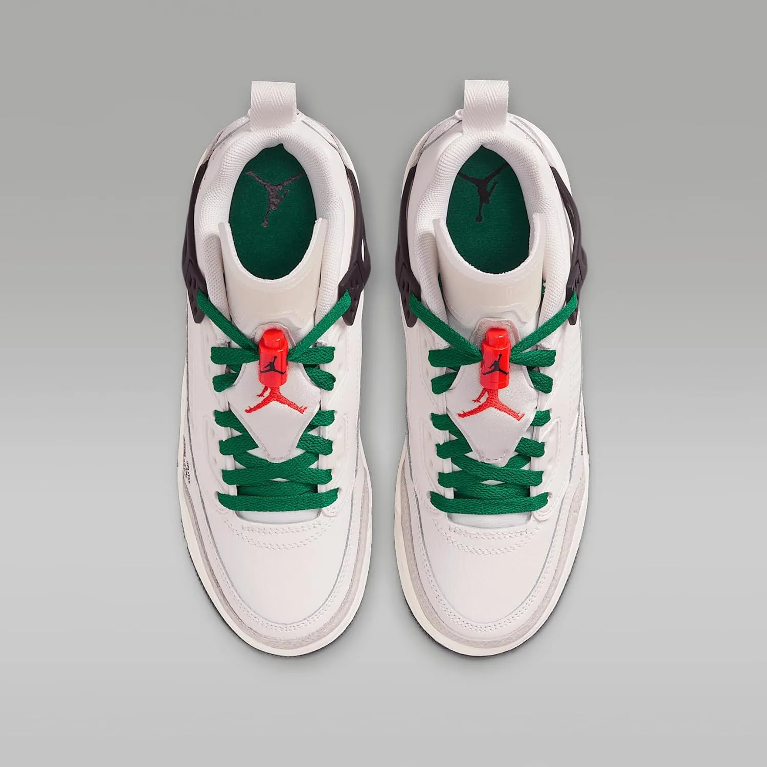 Jordan Spizike Low Big Kids' Shoes (HQ1670-183, Sail/Black/Pine Green/Orange)