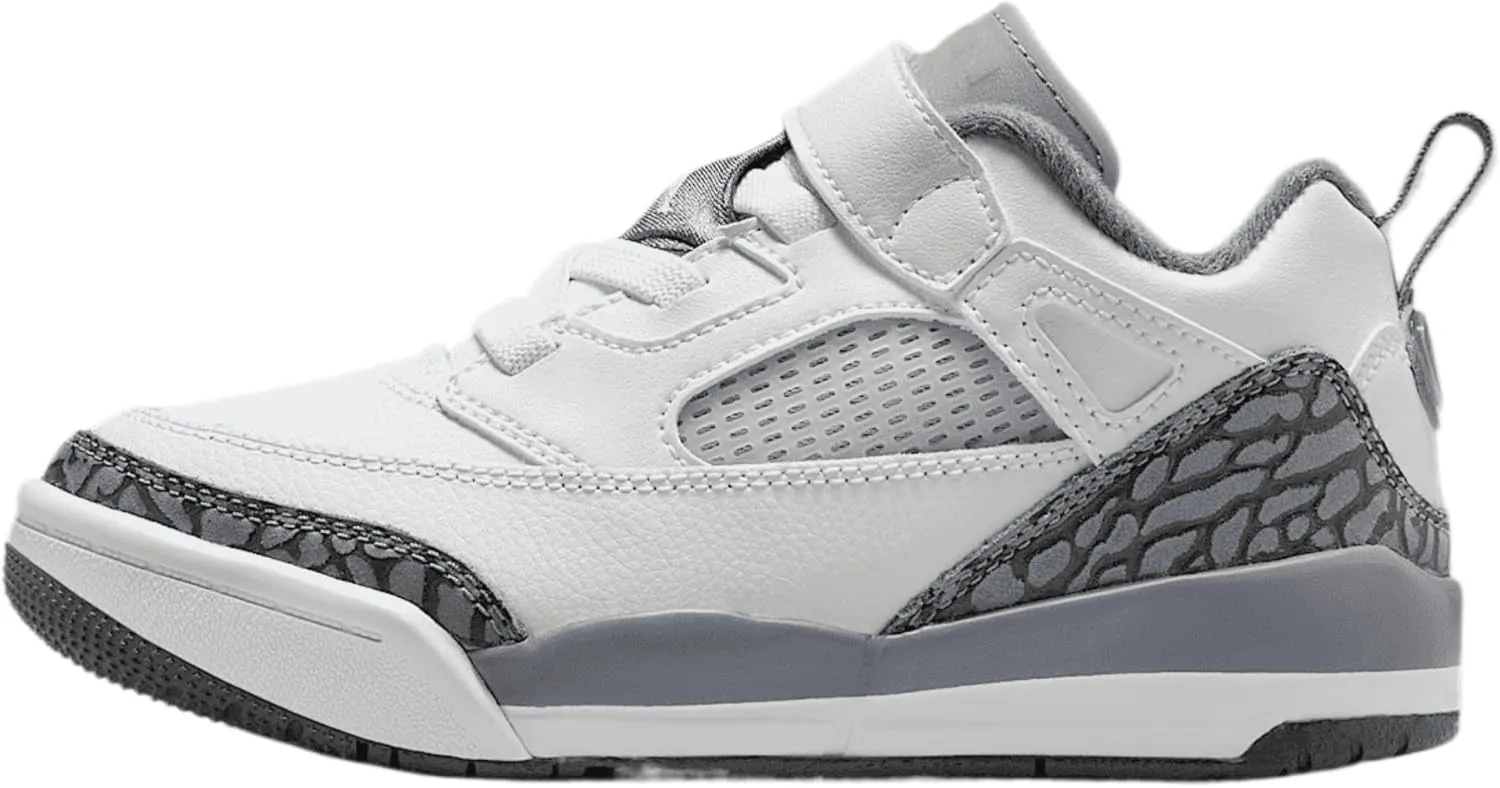 Jordan Spizike Low Little Kids' Shoes (FQ3951-102, White/Anthracite/Wolf Grey/Cool Grey)